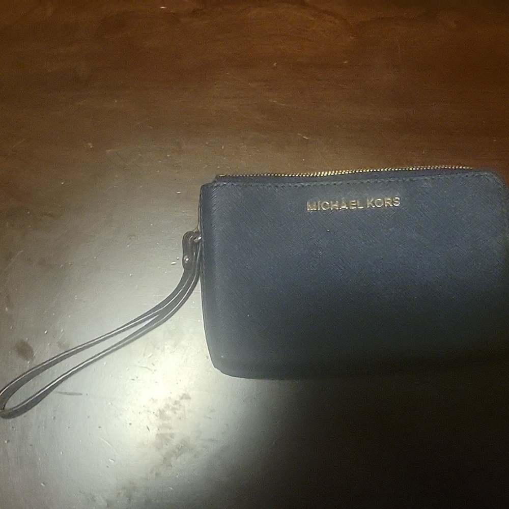 Navy Blue Michael Kors Wristlet